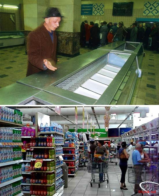 Эволюция магазинов за 20 лет. Фото.