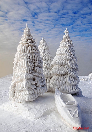 Красивые снежные скульптуры (фото)